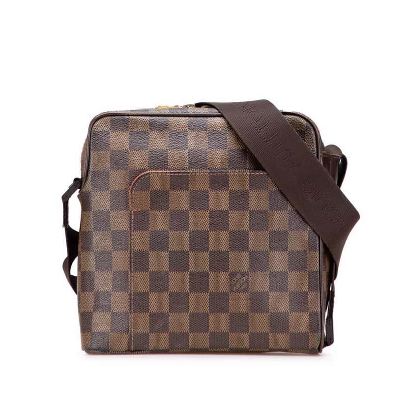 Louis Vuitton Damier Ebene Olav PM Brown Canvas Good condition - Front View