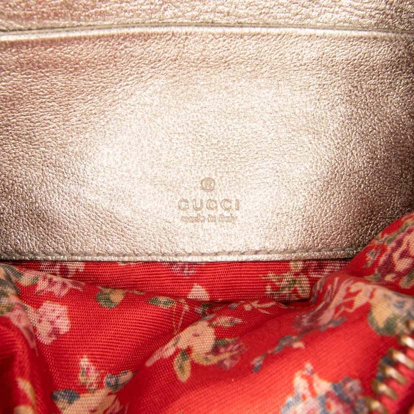 Gucci Mini Laminated Nappa Trapuntata Zumi Dome Crossbody Blue Leather Good condition - Box View