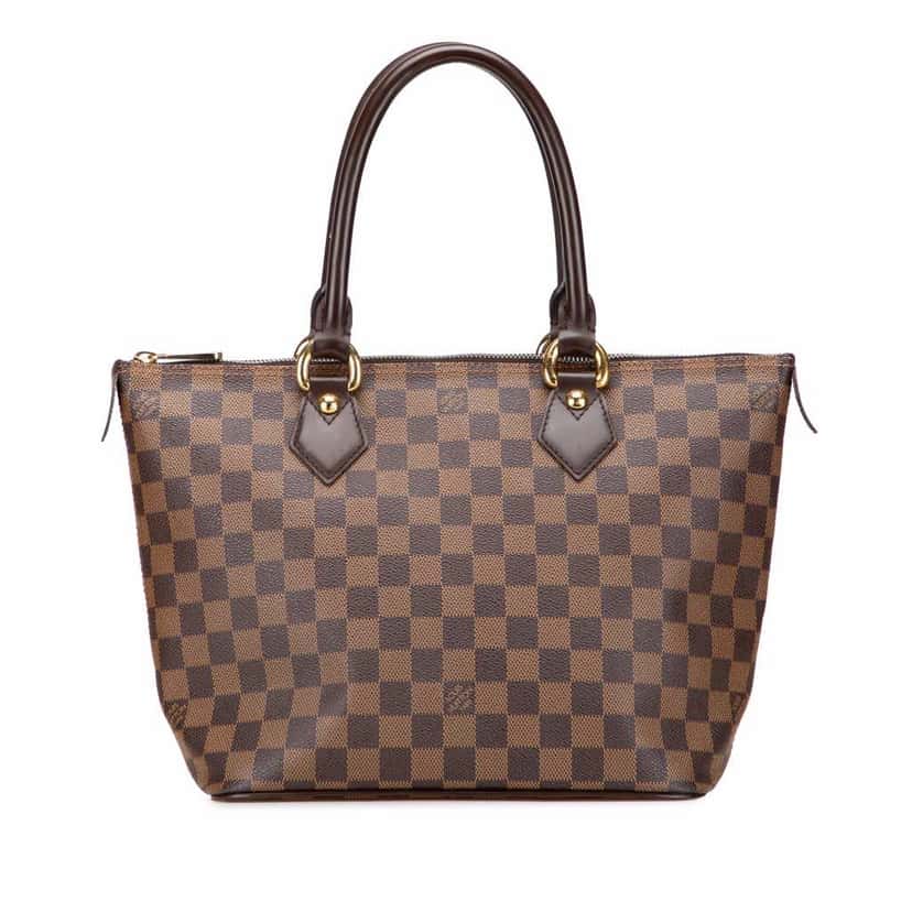 Louis Vuitton Damier Ebene Saleya PM Brown Canvas Good condition - Front View