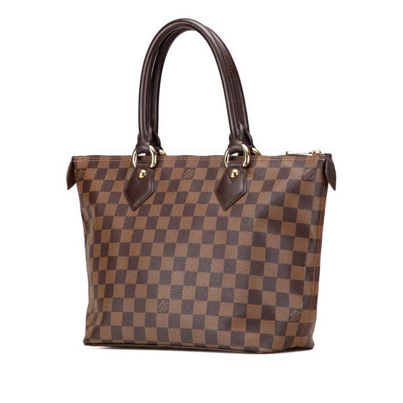 Louis Vuitton Damier Ebene Saleya PM Brown Canvas Good condition - Back View