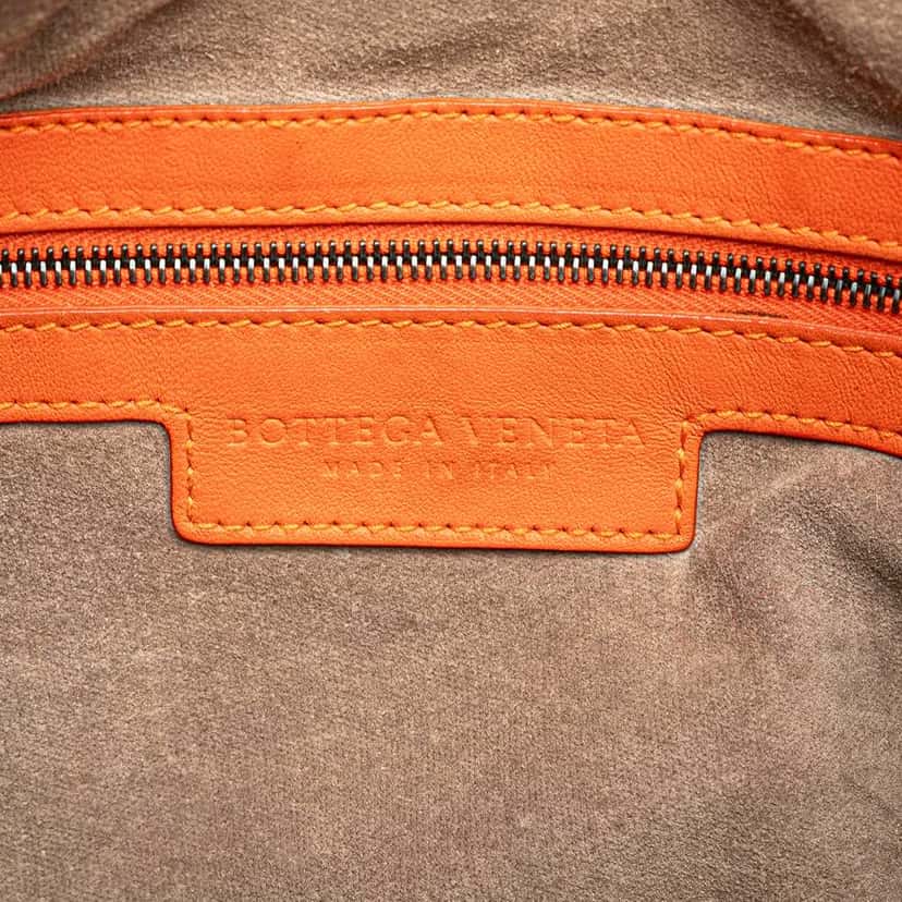 Bottega Veneta Medium Nappa Intrecciato Veneta Hobo Orange Leather Good condition - Box View