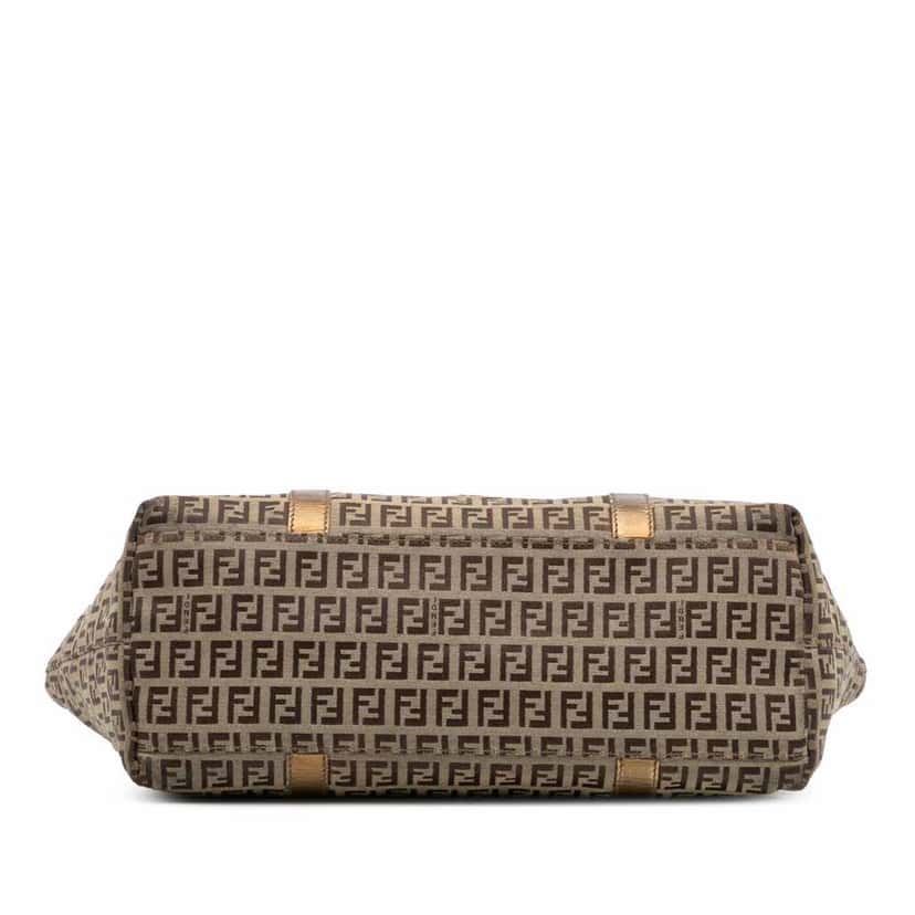 Fendi Zucchino Canvas Superstar Tote Brown Canvas Good condition - Inside View
