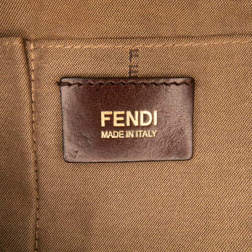 Fendi Zucchino Canvas Superstar Tote Brown Canvas Good condition - Box View
