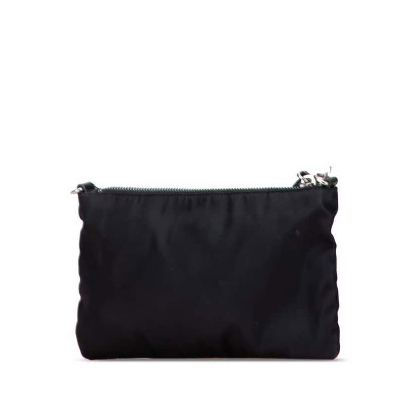 Prada Tessuto Chihuahua Chain Pouch Black Good condition - Back View