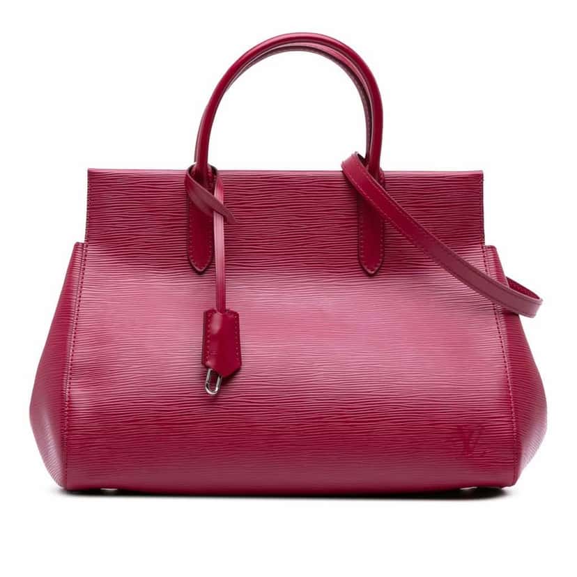 Louis Vuitton Epi Marly MM Pink Leather Good condition - Front View