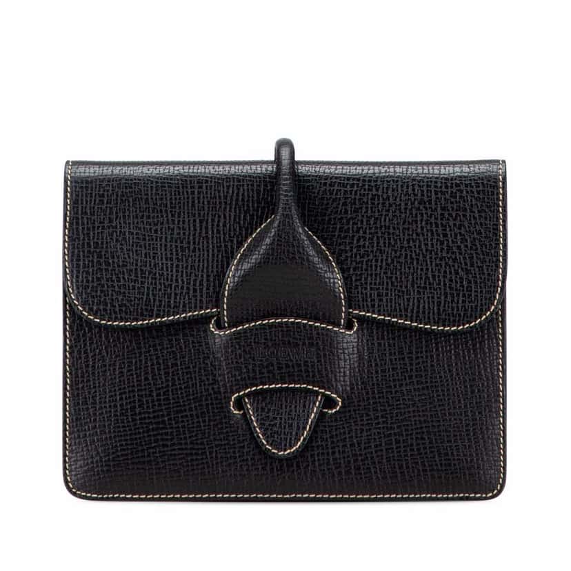 Loewe Leather Barcelona Clutch Black Leather Good condition - Front View