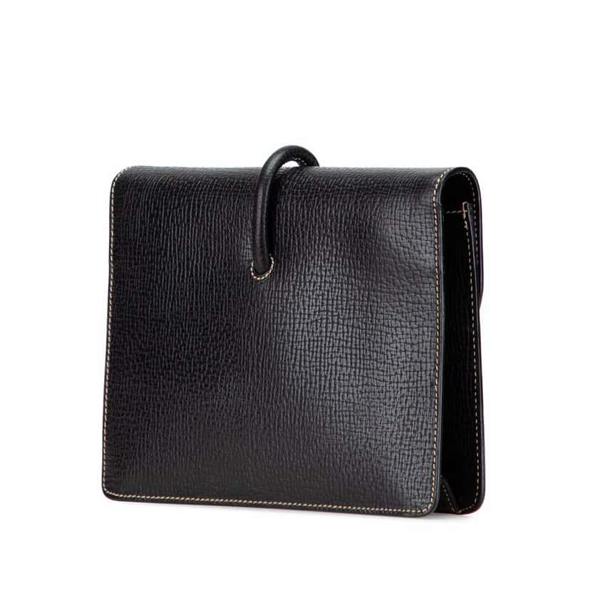 Loewe Leather Barcelona Clutch Black Leather Good condition - Back View