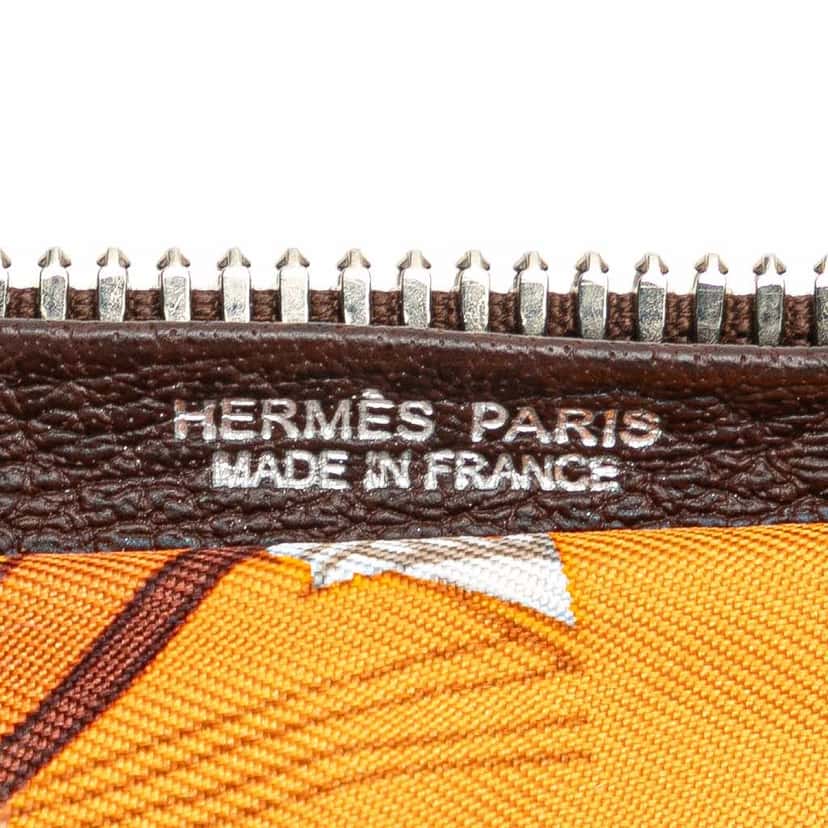 Hermès Jeu des Omnibus et Dames Blanches Silky Pop Tote Orange Silk Good condition - Box View