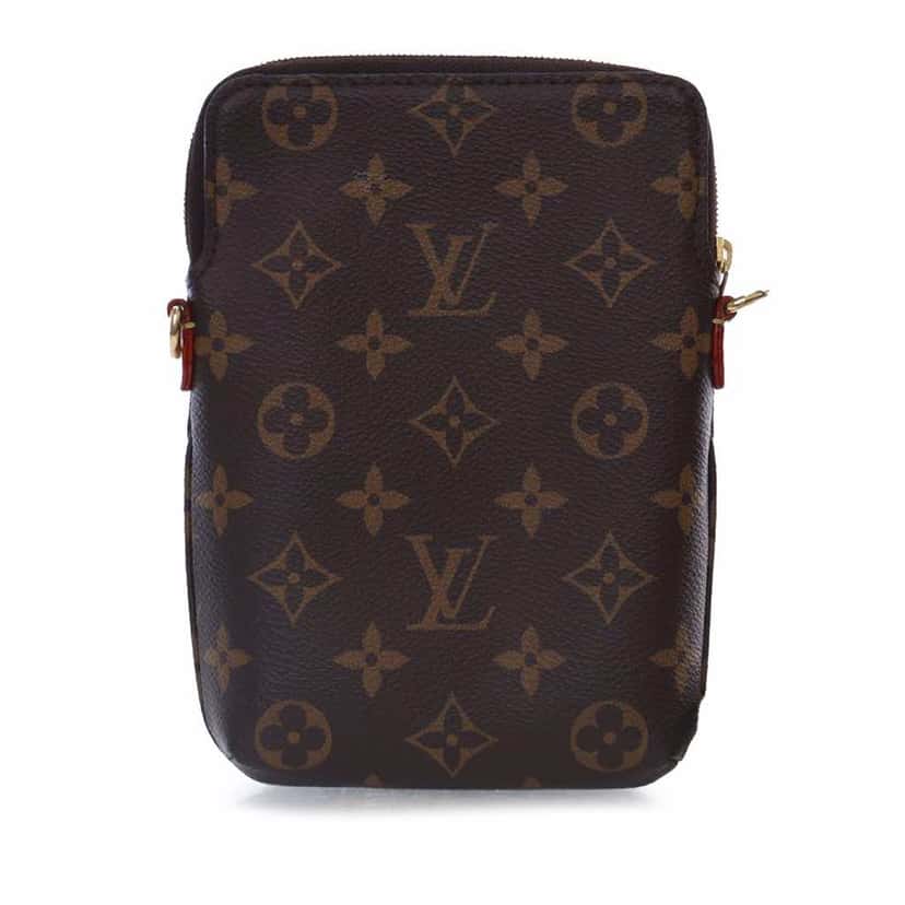 Louis Vuitton Monogram Utility Phone Sleeve Brown Canvas Good condition - Back View