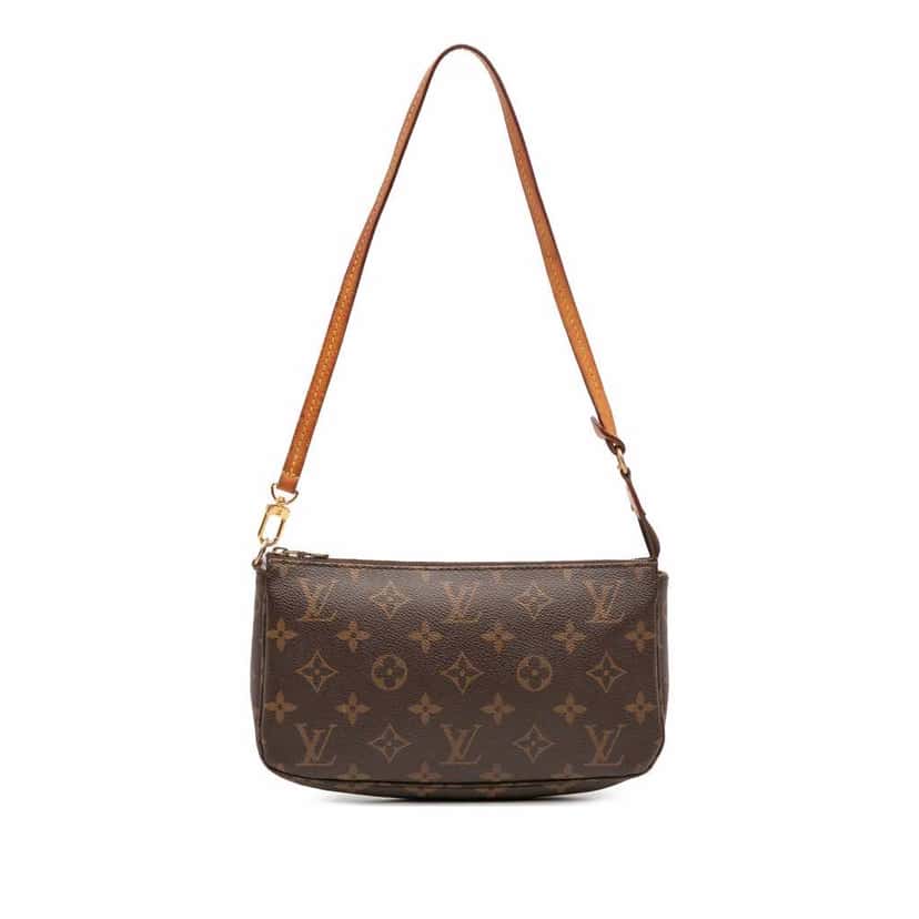 Louis Vuitton Monogram Pochette Accessoires Brown Canvas Good condition - Front View
