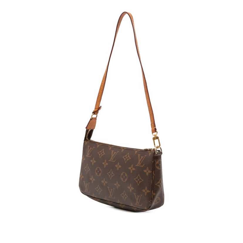 Louis Vuitton Monogram Pochette Accessoires Brown Canvas Good condition - Back View