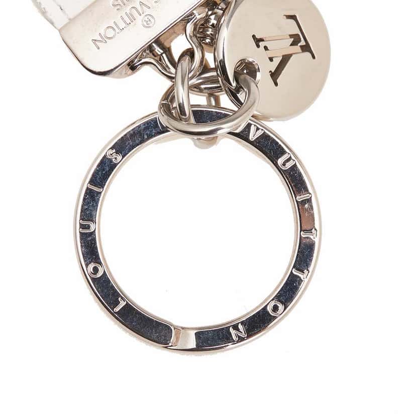 Louis Vuitton Monogram and Taiga Neo LV Club Bag Charm and Key Holder White Canvas Good condition - Box View