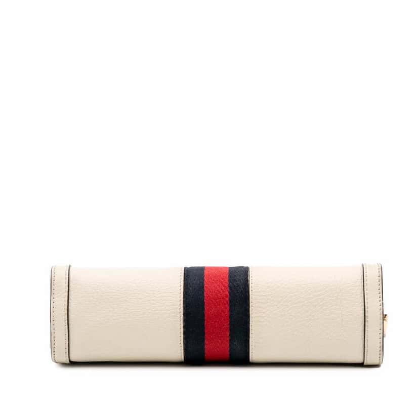 Gucci Small Calfskin Ophidia Chain Crossbody White Leather Fair condition - Inside View