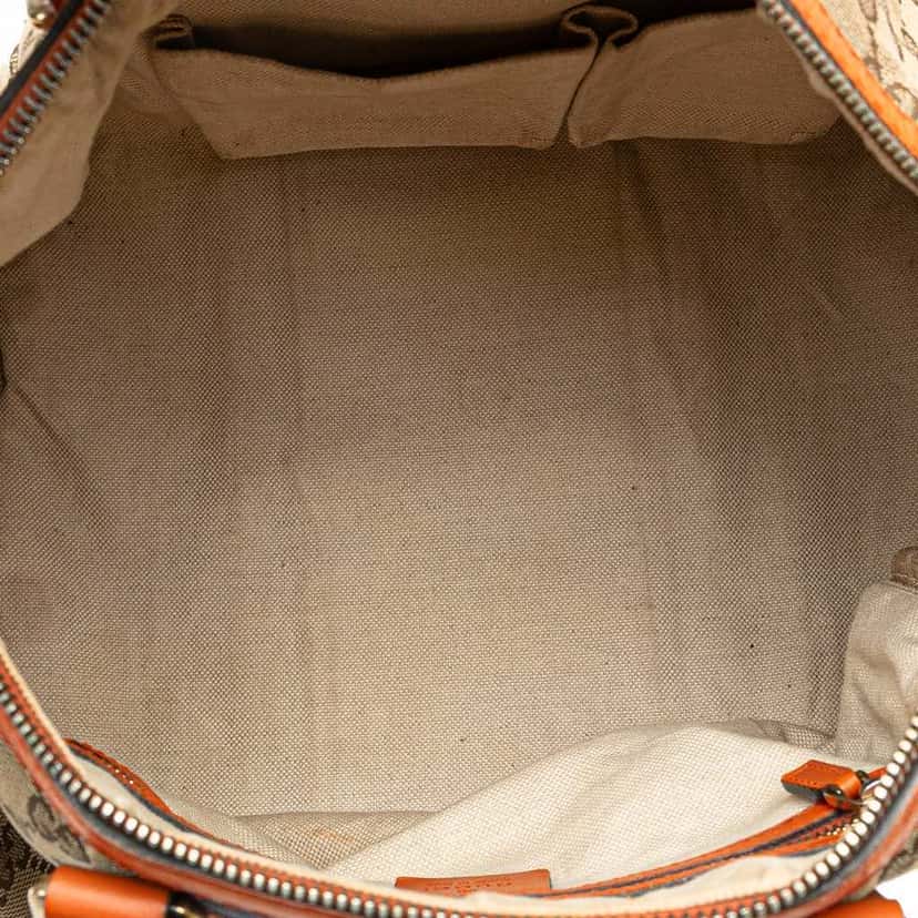 Gucci GG Canvas Web Joy Boston Bag Brown Canvas Good condition - Model View