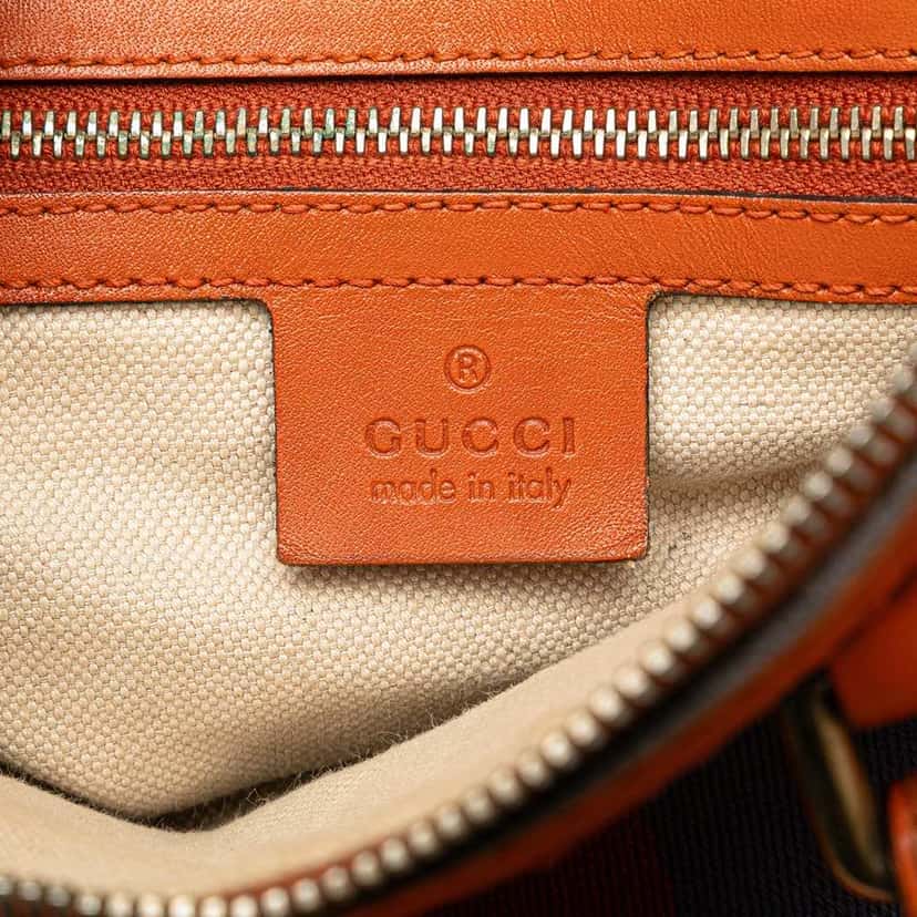 Gucci GG Canvas Web Joy Boston Bag Brown Canvas Good condition - Box View