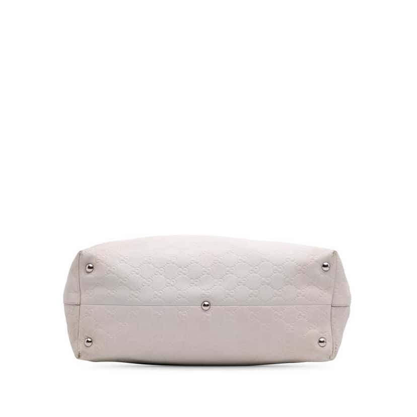 Gucci Guccissima Icon Bit Tote White Leather Good condition - Inside View