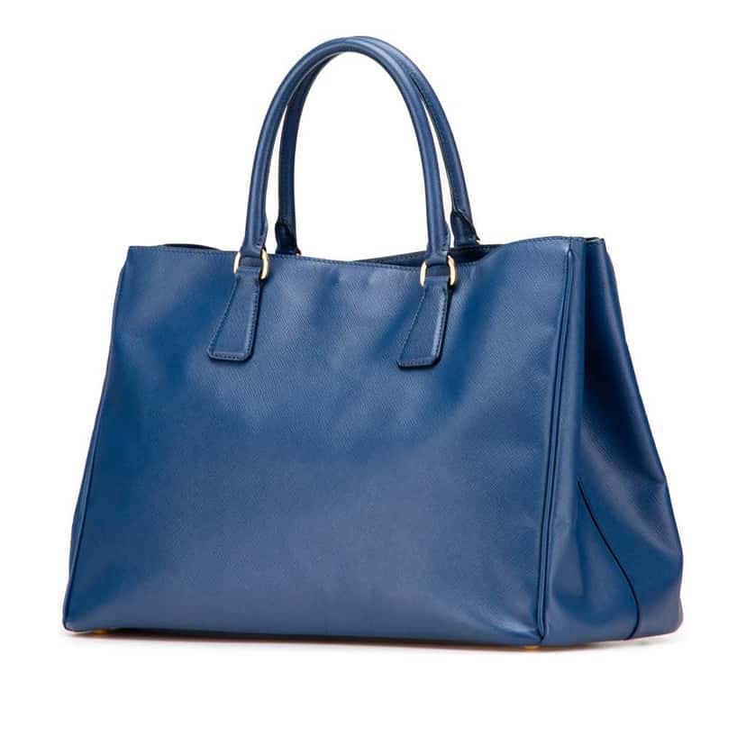 Prada Large Saffiano Lux Galleria Tote Blue Leather Good condition - Back View