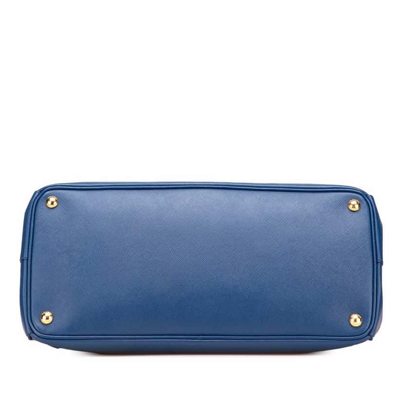 Prada Large Saffiano Lux Galleria Tote Blue Leather Good condition - Inside View