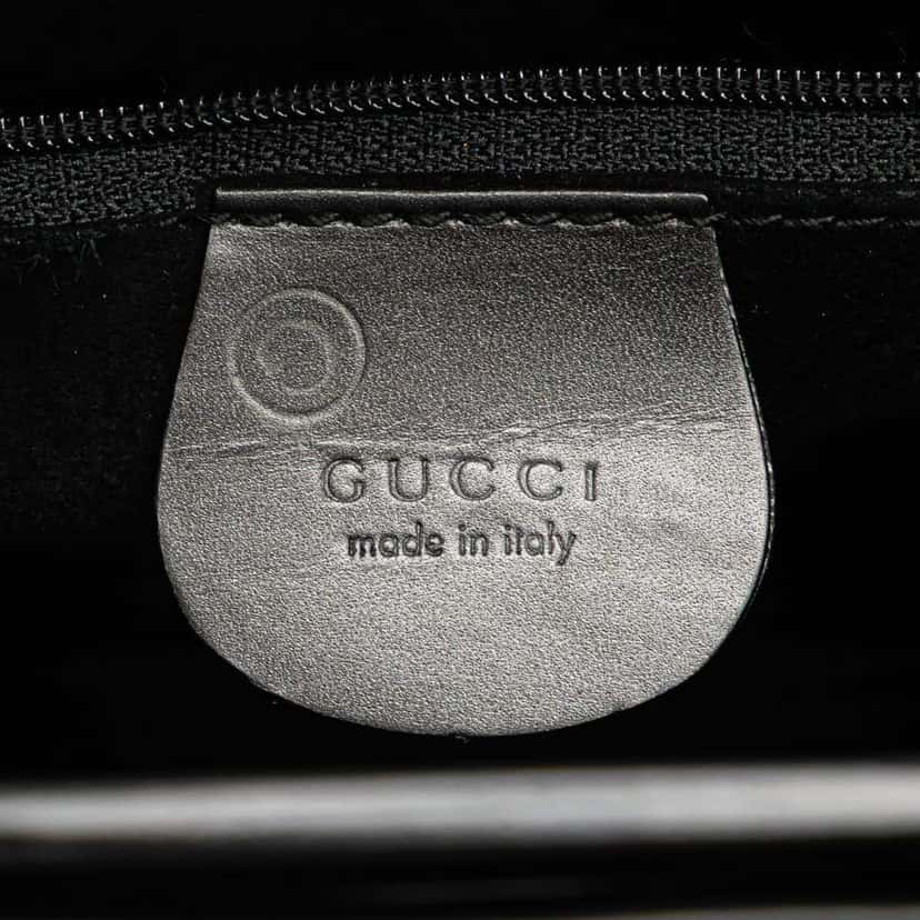 Gucci Leather Convertible Tote Black Leather Good condition - Box View