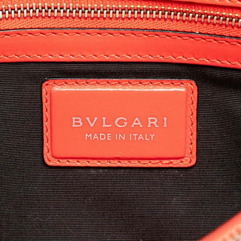 Bvlgari Medium Leather Plisse Serpenti Forever Shoulder Bag Red Leather Good condition - Box View