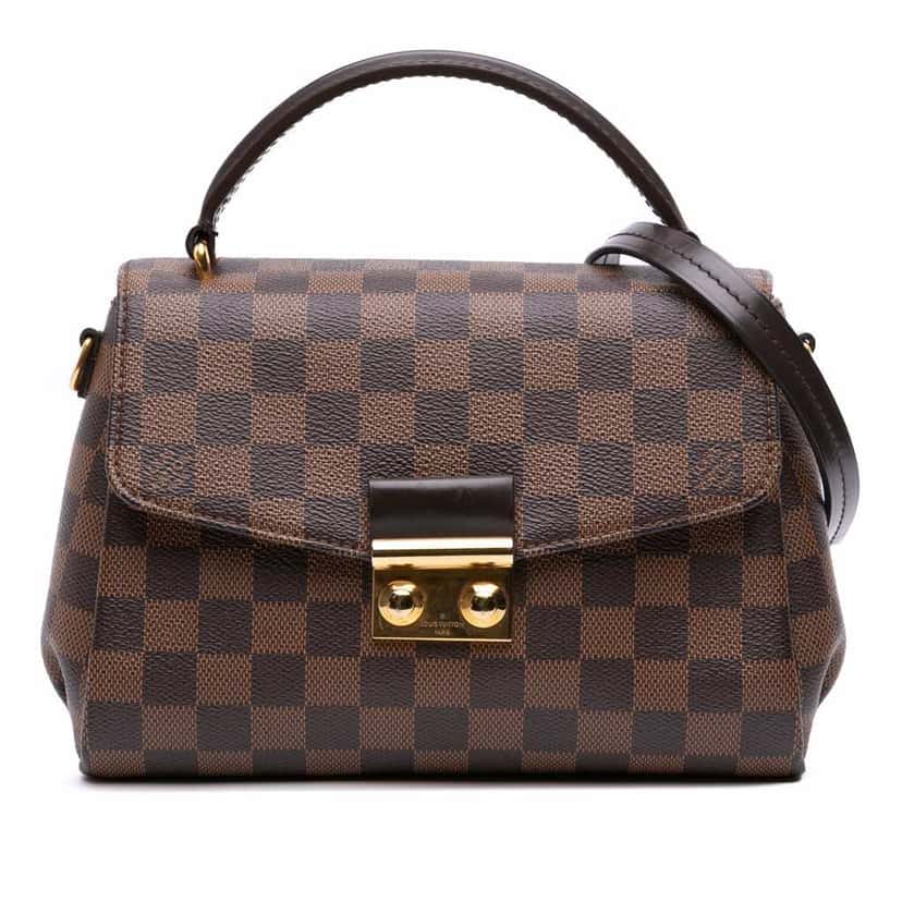 Louis Vuitton Damier Ebene Croisette Brown Canvas Good condition - Front View