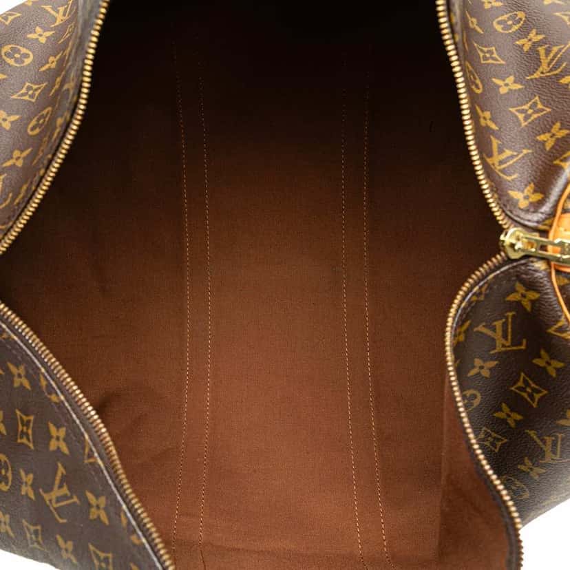 Louis Vuitton Monogram Keepall 55 Brown Canvas Good condition - Model View