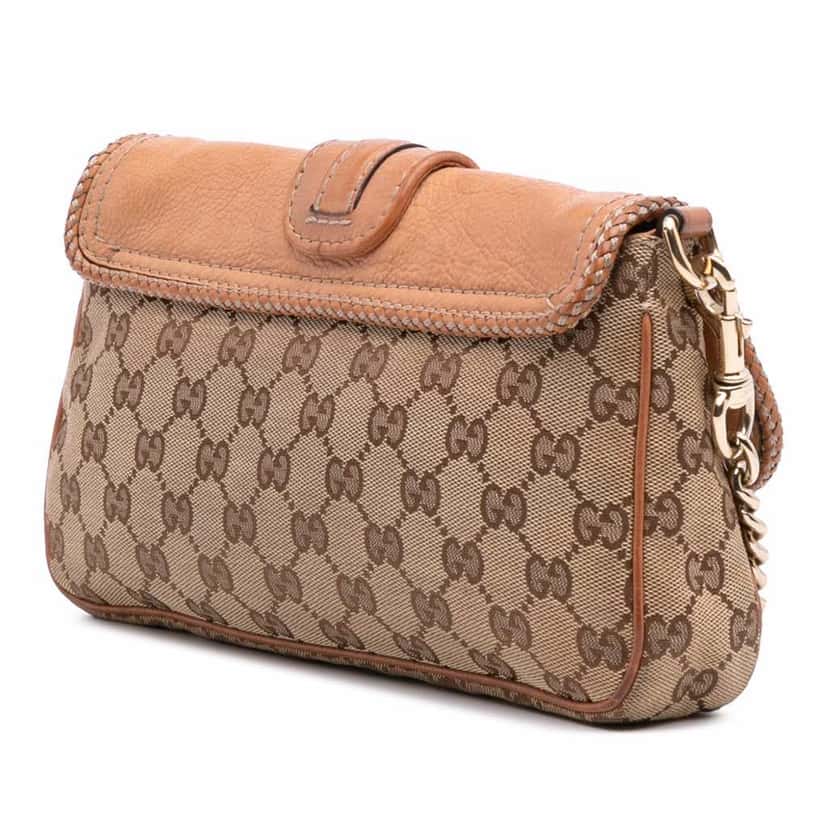 Gucci GG Canvas Marrakech Shoulder Bag Brown Canvas Good condition - Back View