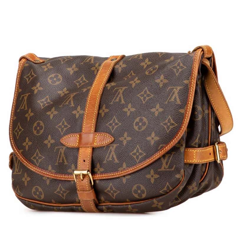 Louis Vuitton Monogram Saumur 30 Brown Canvas Fair condition - Back View