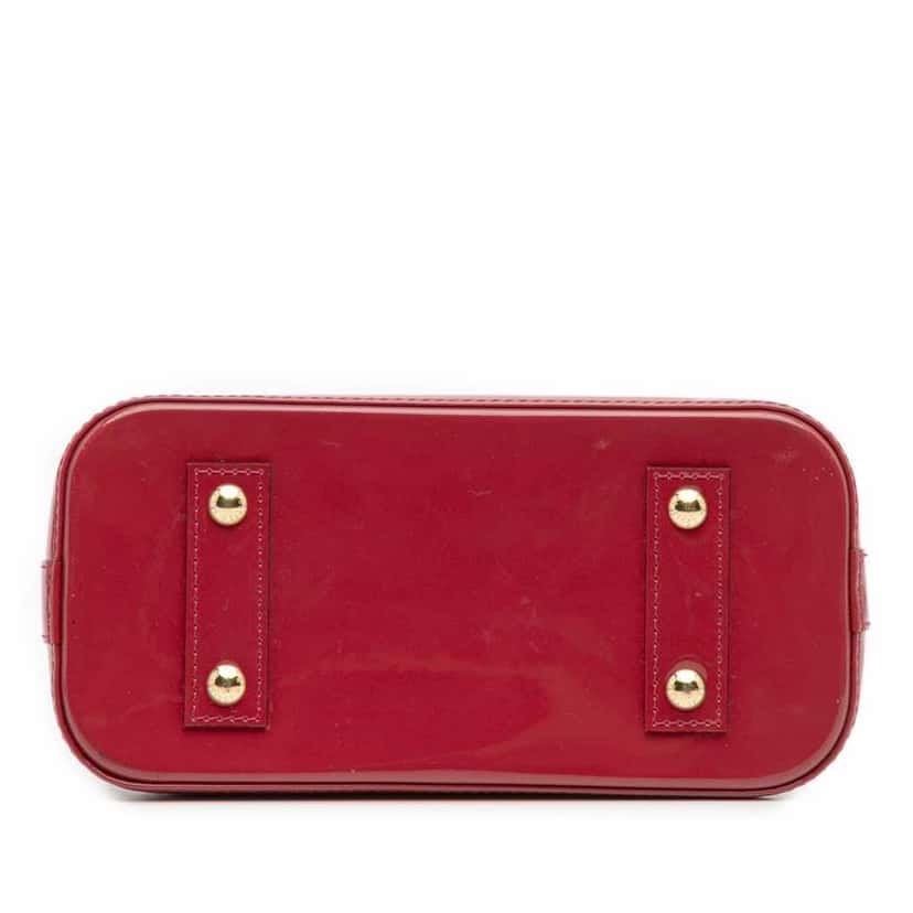 Louis Vuitton Monogram Vernis Alma BB Red Leather Good condition - Inside View