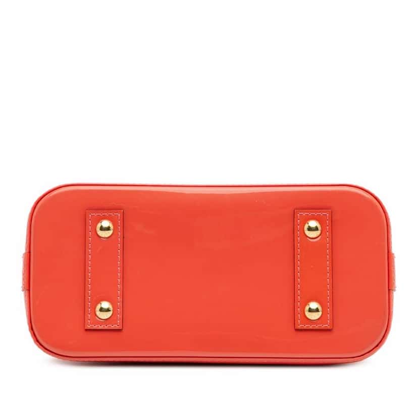 Louis Vuitton Monogram Vernis Alma BB Orange Leather Good condition - Inside View