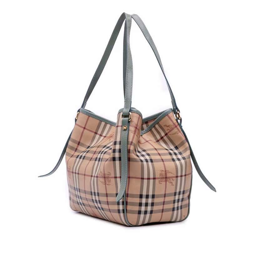 Burberry Small Haymarket Check Coated Canvas Canterbury Tote Brown Canvas Good condition - Back View
