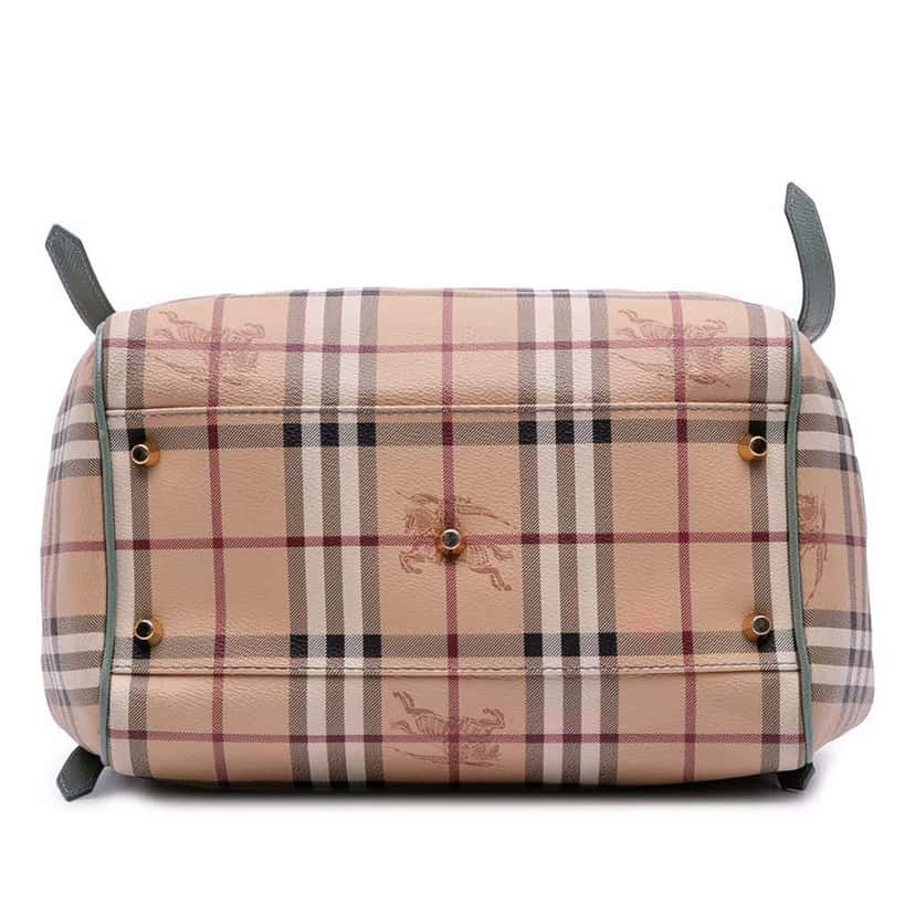 Burberry Small Haymarket Check Coated Canvas Canterbury Tote Brown Canvas Good condition - Inside View