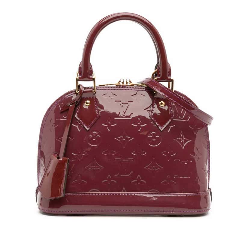 Louis Vuitton Monogram Vernis Alma BB Red Leather Good condition - Front View
