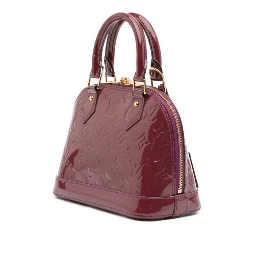 Louis Vuitton Monogram Vernis Alma BB Red Leather Good condition - Back View