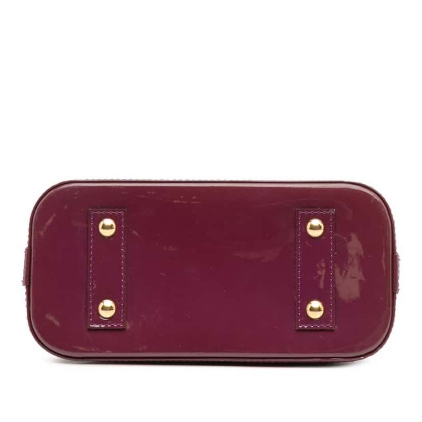 Louis Vuitton Monogram Vernis Alma BB Red Leather Good condition - Inside View