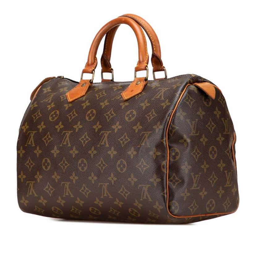 Louis Vuitton Monogram Speedy 30 Brown Canvas Fair condition - Back View