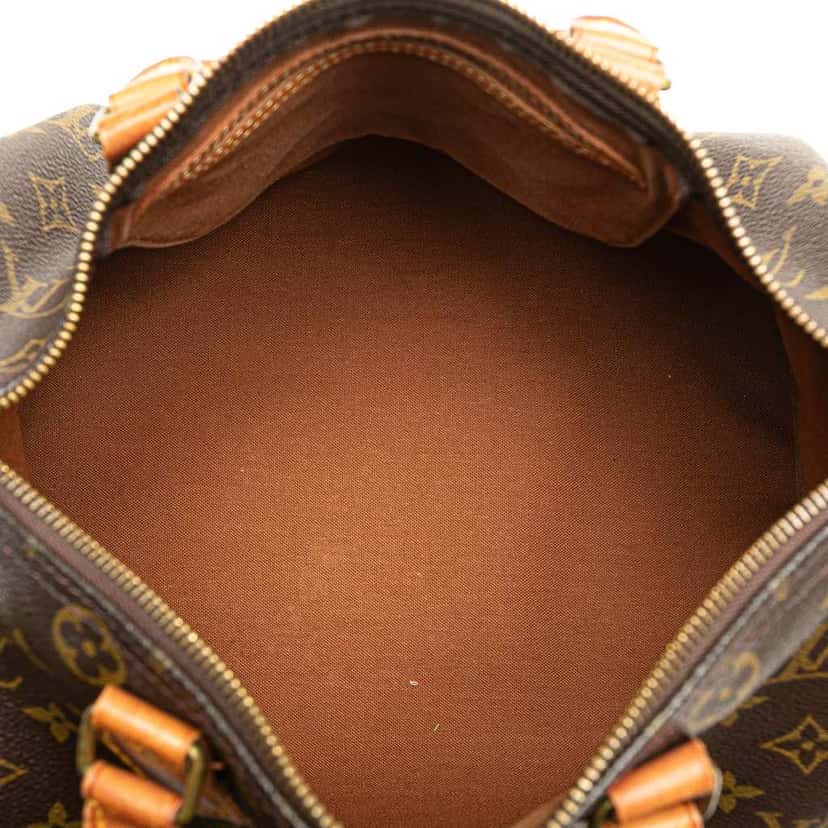 Louis Vuitton Monogram Speedy 30 Brown Canvas Fair condition - Model View