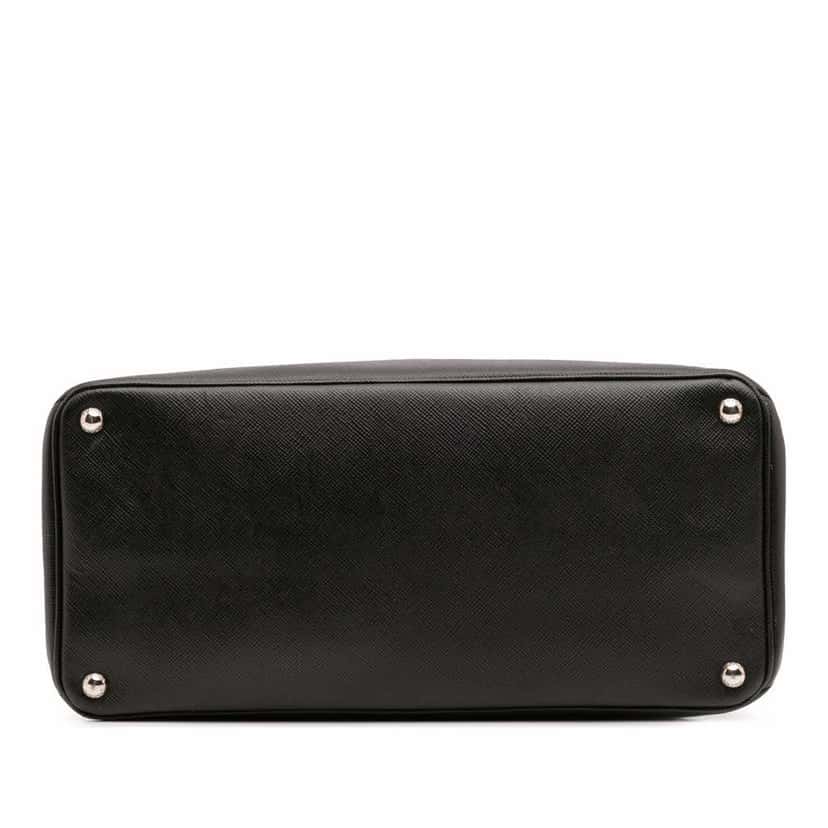 Prada Saffiano Cuir Turnlock Twin Satchel Black Leather Good condition - Inside View