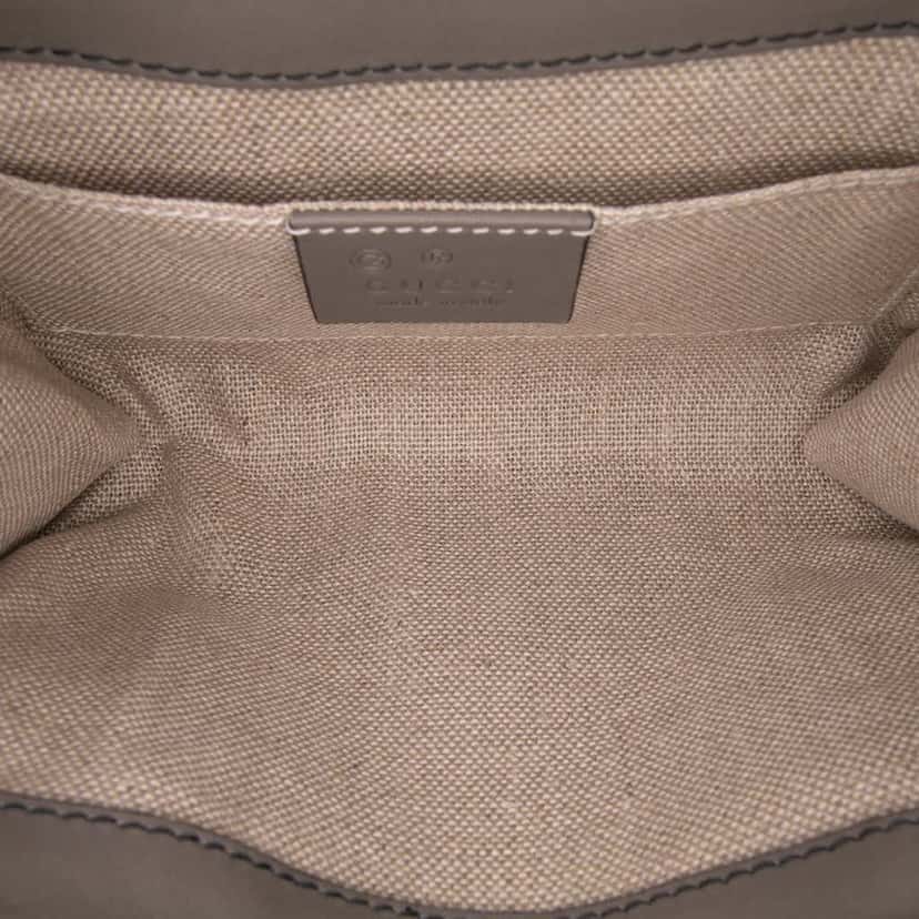 Gucci Mini Microguccissima Emily Crossbody Grey Leather Good condition - Model View