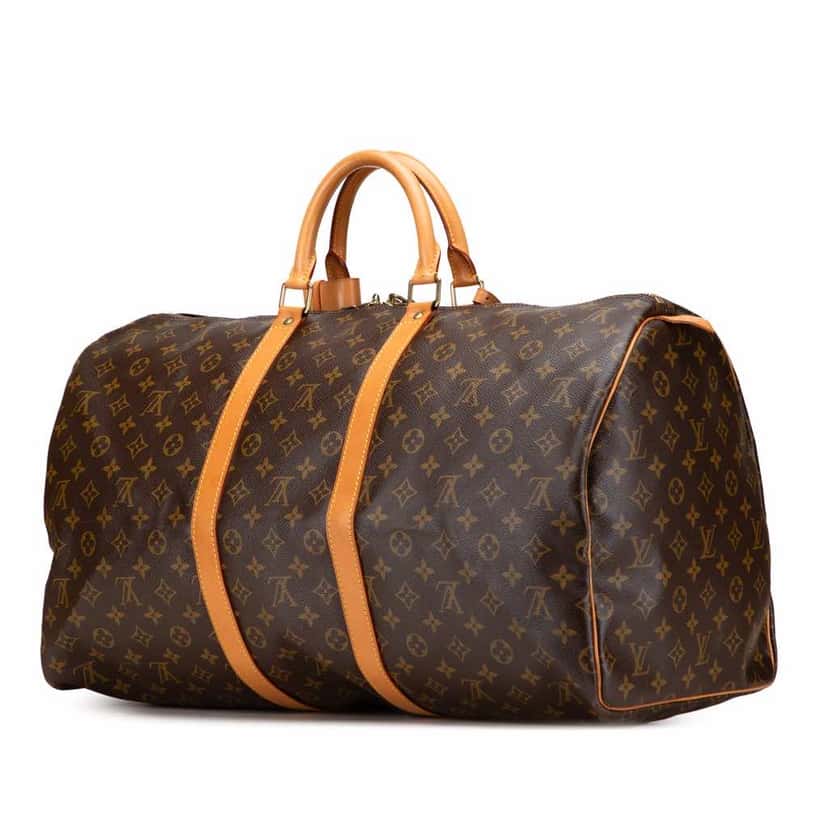 Louis Vuitton Monogram Keepall 55 Brown Canvas Good condition - Back View