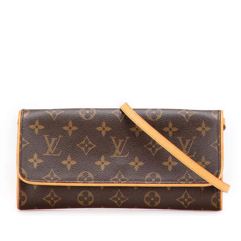 Louis Vuitton Monogram Pochette Twin GM Brown Canvas Good condition - Front View