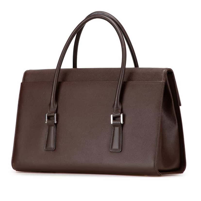 Burberry Leather Handbag Brown Leather Good condition - Back View