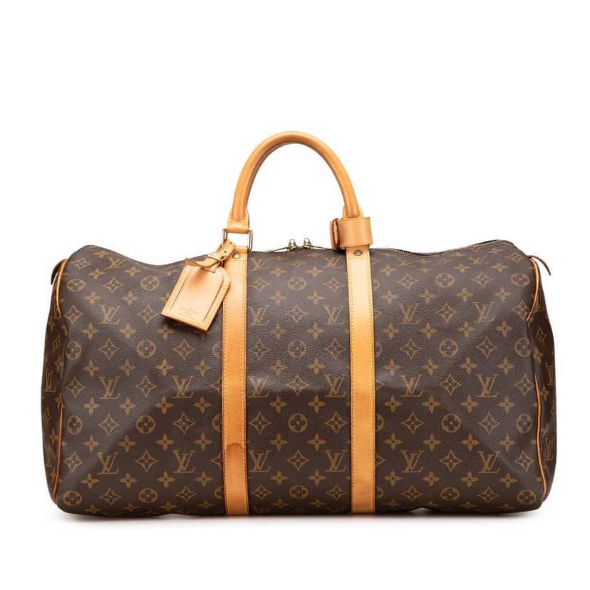 Louis Vuitton Monogram Keepall 50 Brown Canvas Good condition - Front View
