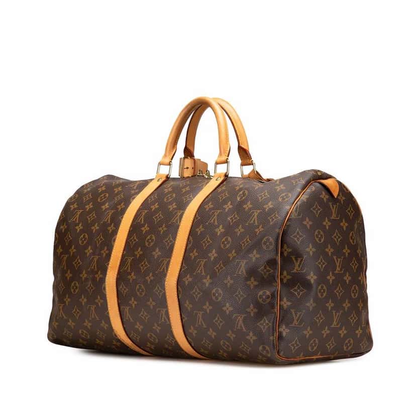 Louis Vuitton Monogram Keepall 50 Brown Canvas Good condition - Back View
