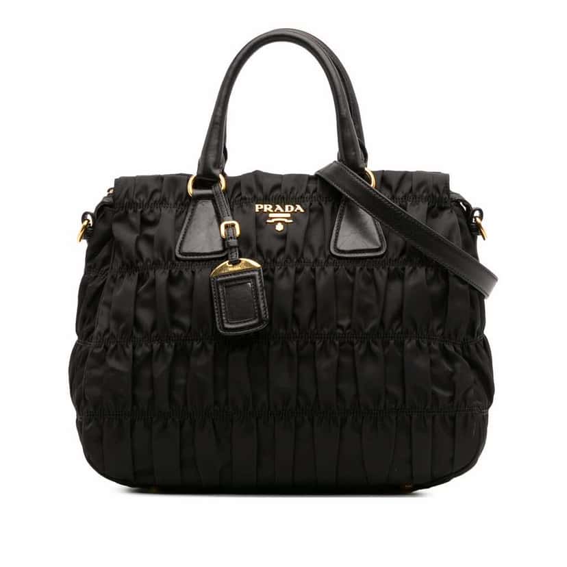 Prada Tessuto Gaufre Satchel Black Good condition - Front View
