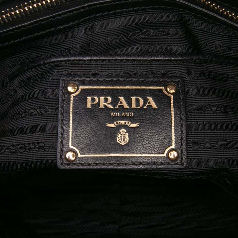 Prada Tessuto Gaufre Satchel Black Good condition - Box View