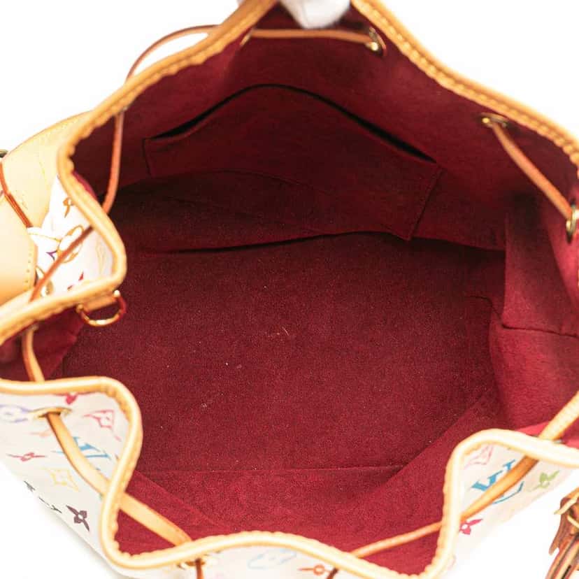 Louis Vuitton Monogram Multicolore Petit Noe White Canvas Good condition - Model View