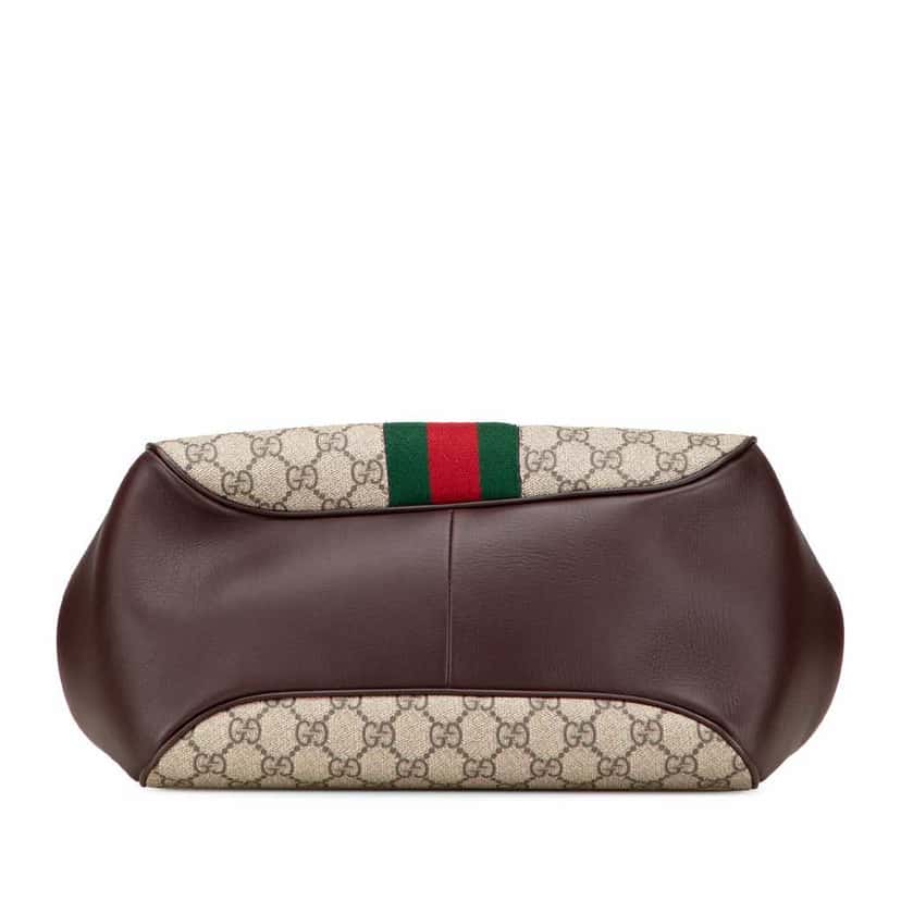 Gucci GG Supreme Ophidia Virgo Top Handle Bag Brown Canvas Good condition - Inside View