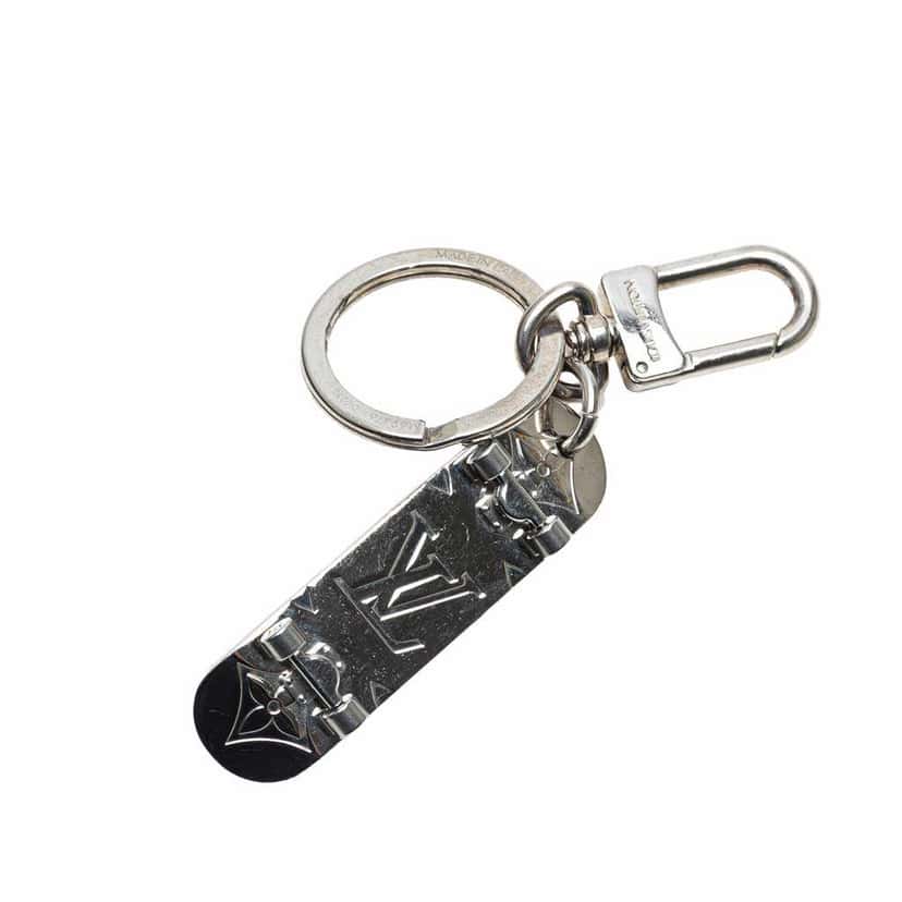 Louis Vuitton Monogram Eclipse Skateboard Bag Charm and Key Holder Black Canvas Good condition - Back View