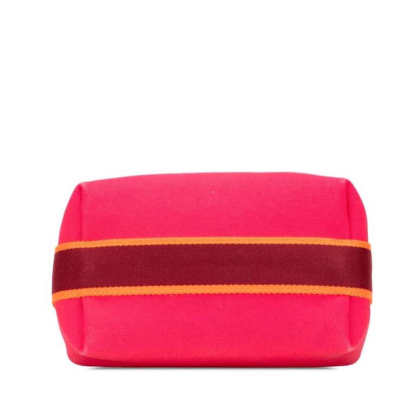 Hermès Small Canvas Bride A Brac Case Pink Canvas Good condition - Inside View
